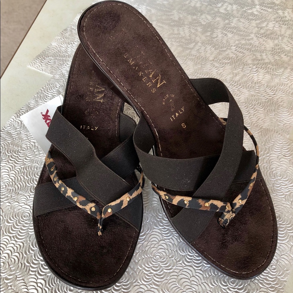 NEW! Italian Shoemakers Brown Sandals